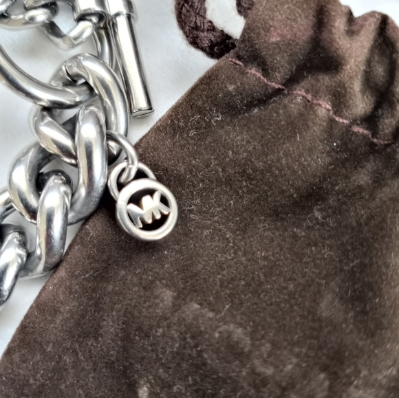 Michael Kors Chain Bracelet with Pave Plate-Used - Picture 5 of 7